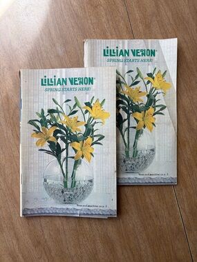 Vintage 1984 Lillian Vernon Spring Catalog Featuring Yellow Lily Arrangement